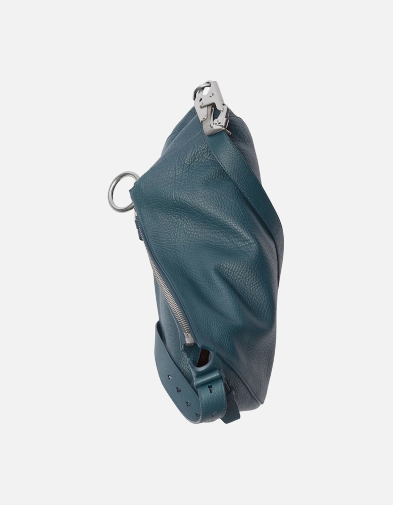 Medium Knight Navy Blue Leather Shoulder Bag