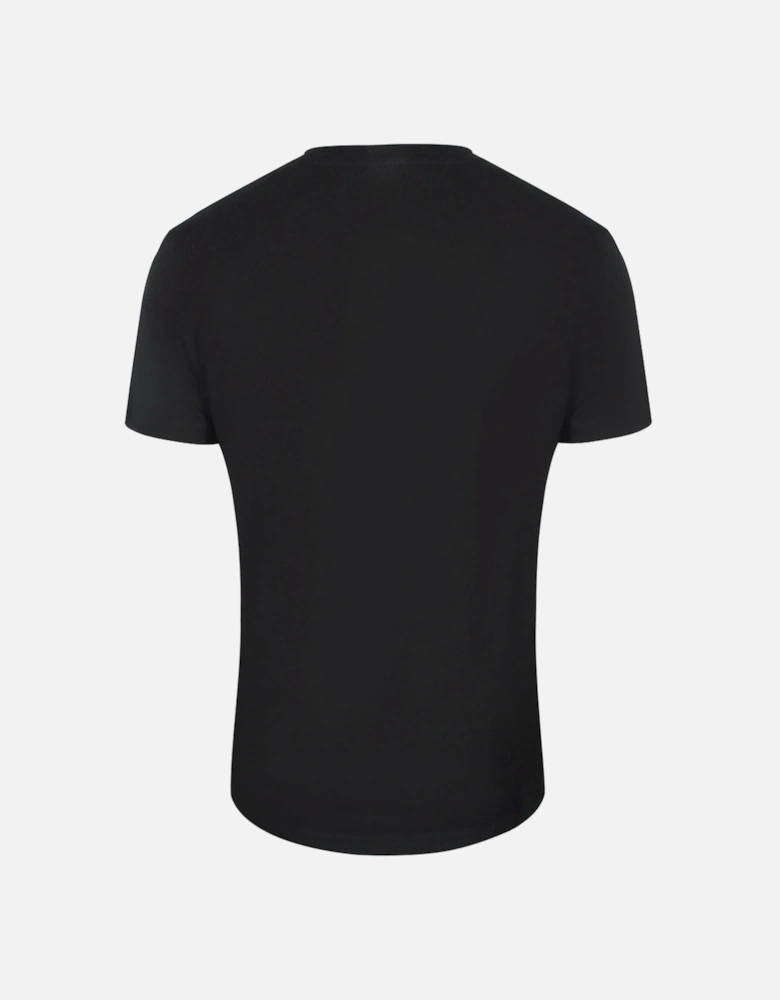 Medieval Blue Logo Black T-Shirt