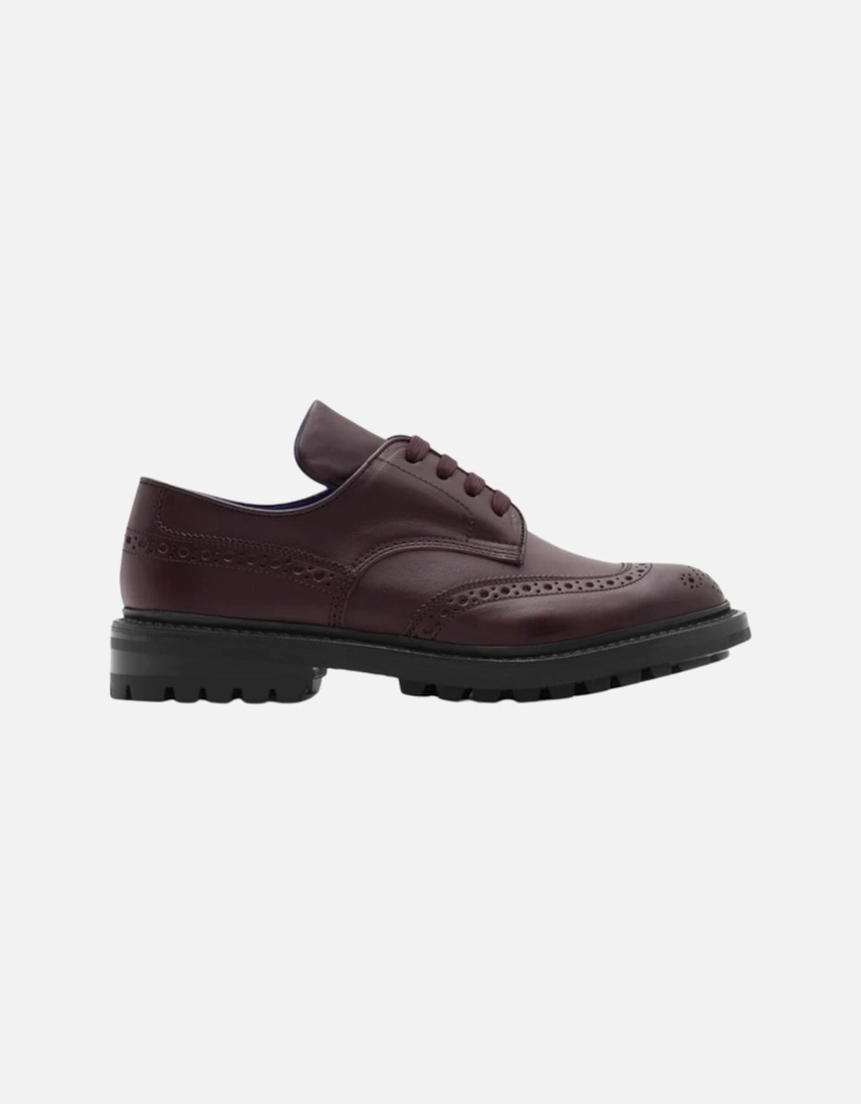 X Trickers Devon Brogues In Aubergine Brown Devon Shoes