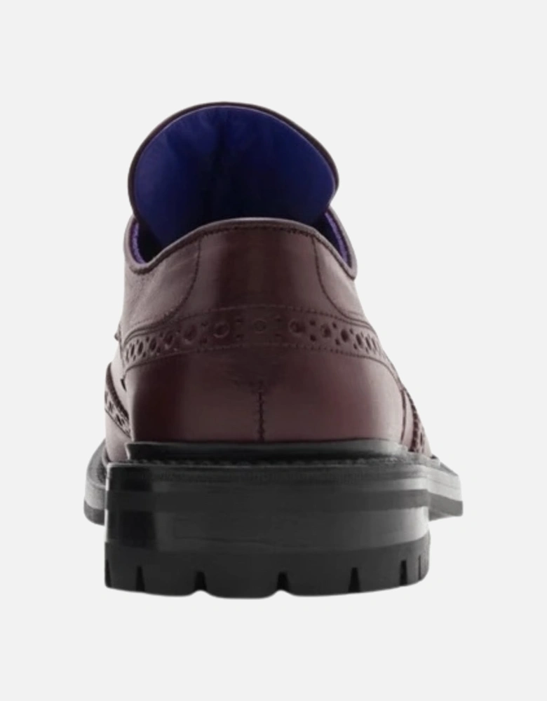 X Trickers Devon Brogues In Aubergine Brown Devon Shoes