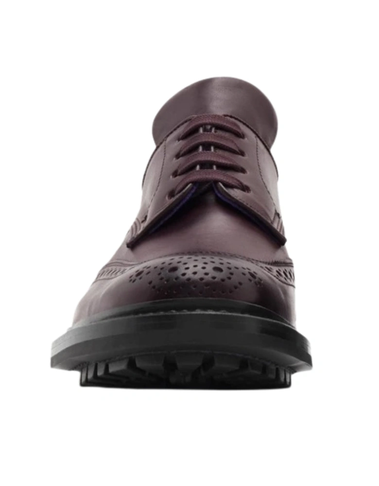 X Trickers Devon Brogues In Aubergine Brown Devon Shoes