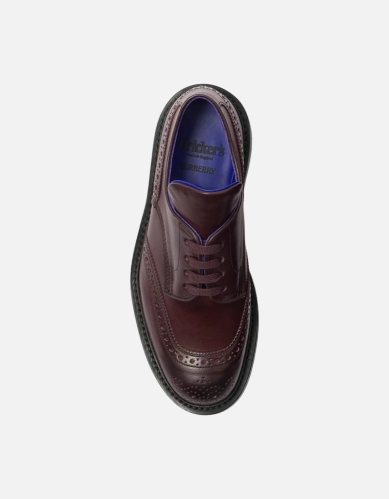 X Trickers Devon Brogues In Aubergine Brown Devon Shoes