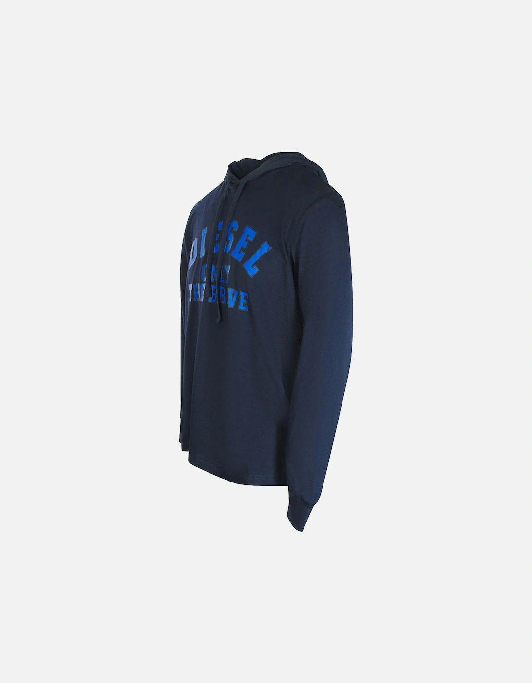 Logo Navy Blue Hooded T-Shirt