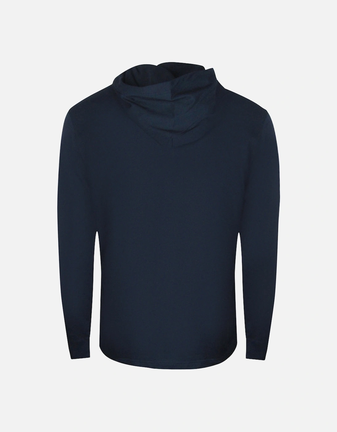 Logo Navy Blue Hooded T-Shirt