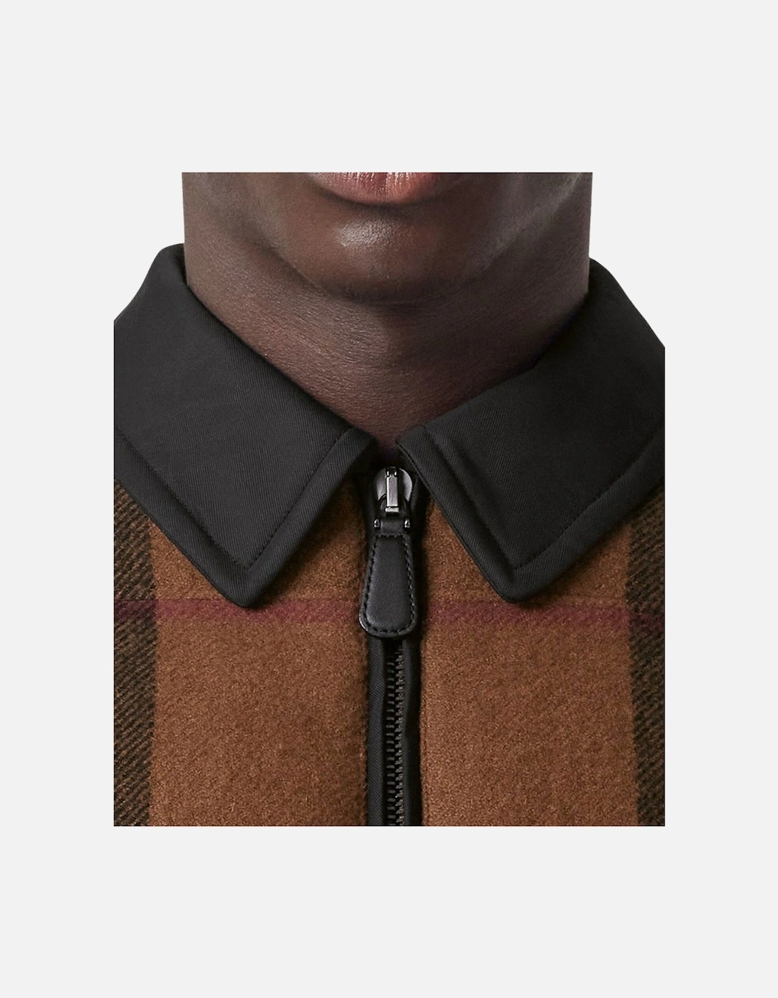 Check Down Puffer Jacket Birch Brown Padded Coat