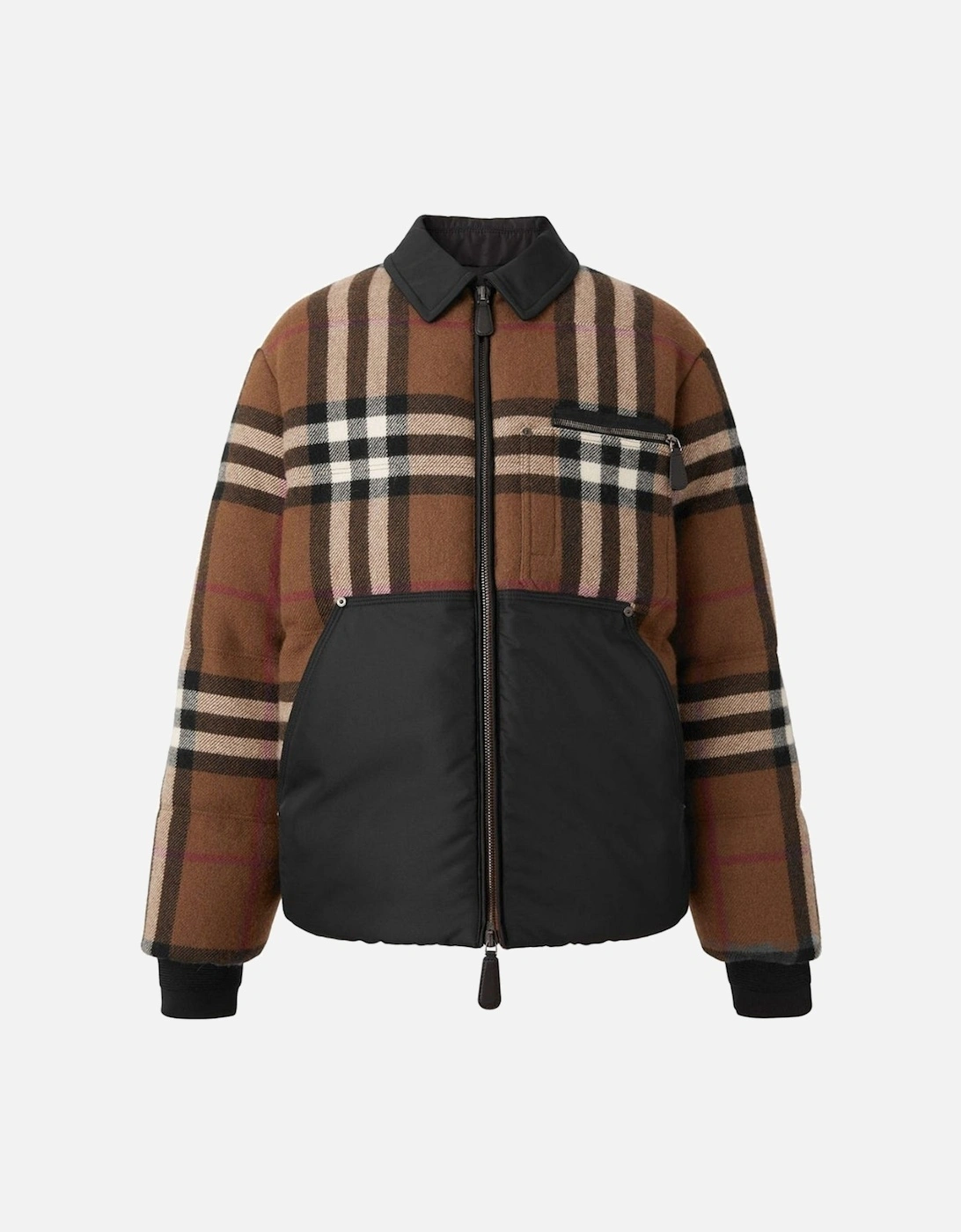 Check Down Puffer Jacket Birch Brown Padded Coat, 5 of 4