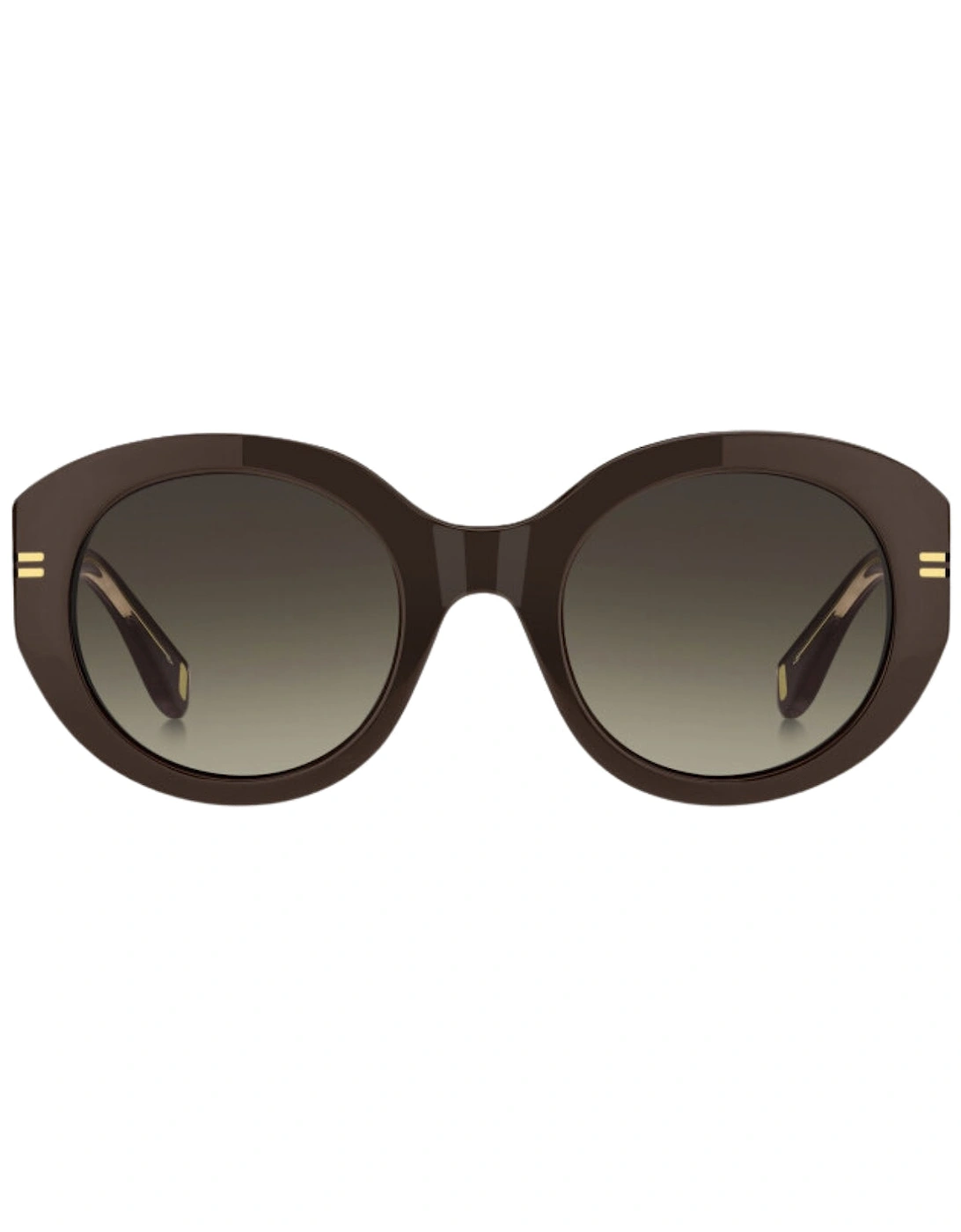 Brown Rounded Framed Brown Gradient Lensed Sunglasses, 3 of 2