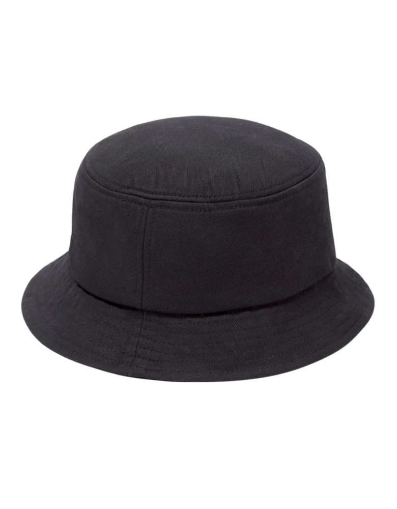 Graphic Branded Logo Twill Black Bucket Hat