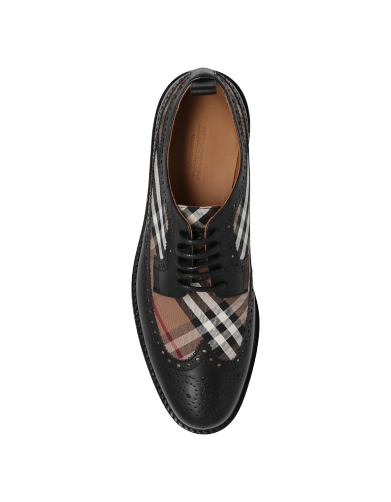 Derby Check Brogue Shoes