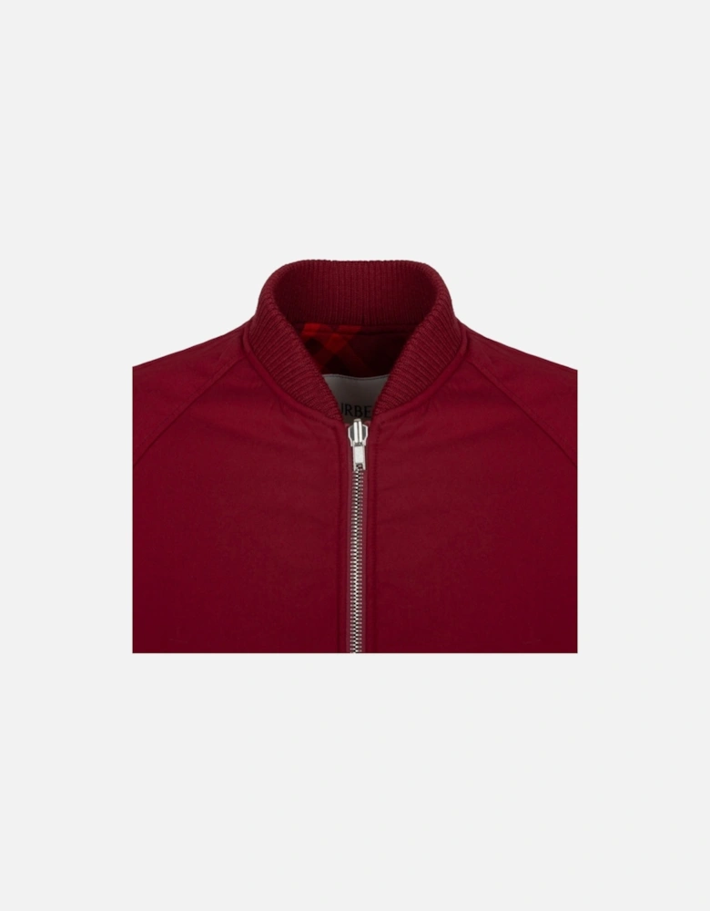 Reversible Check-Print Bomber Red Jacket