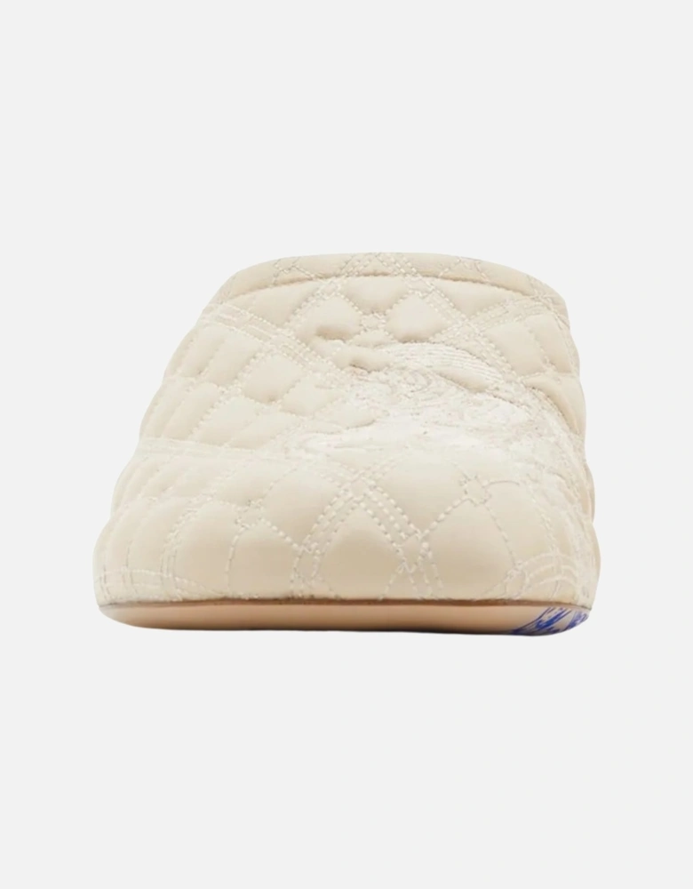 Embroidered Quilted Mules Soap Sandals