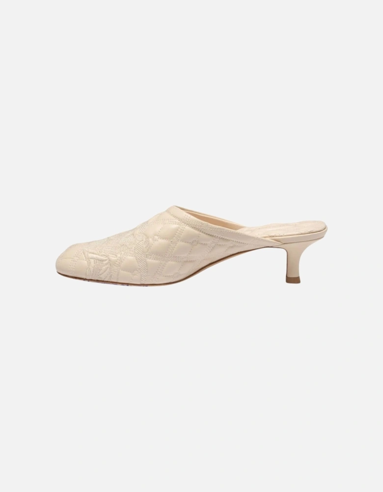 Embroidered Quilted Mules Soap Sandals