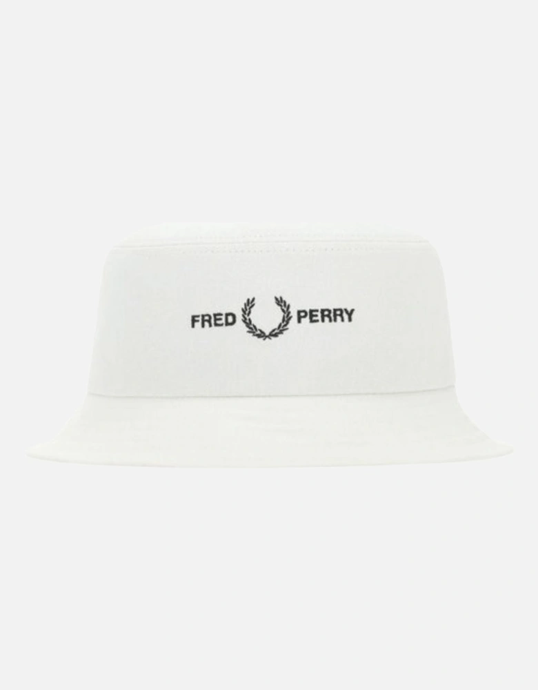 Branded Graphic Twill Snow White Bucket Hat