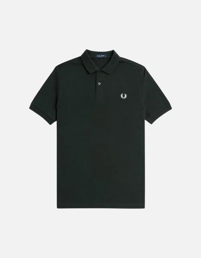 Plain Night Green Short Sleeved Polo Shirt