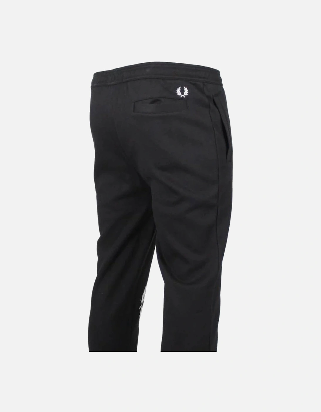 Large Branded Leg Black Sweatpants