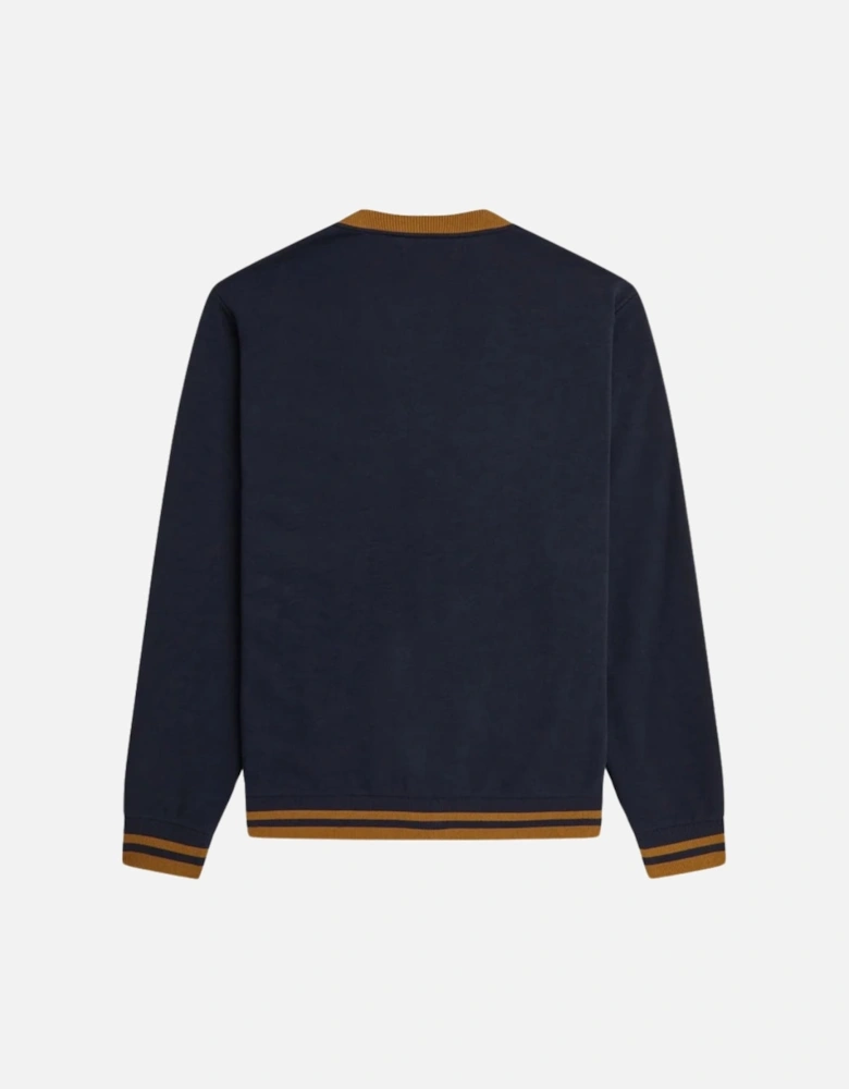 Button Through Navy Blue Cardigan