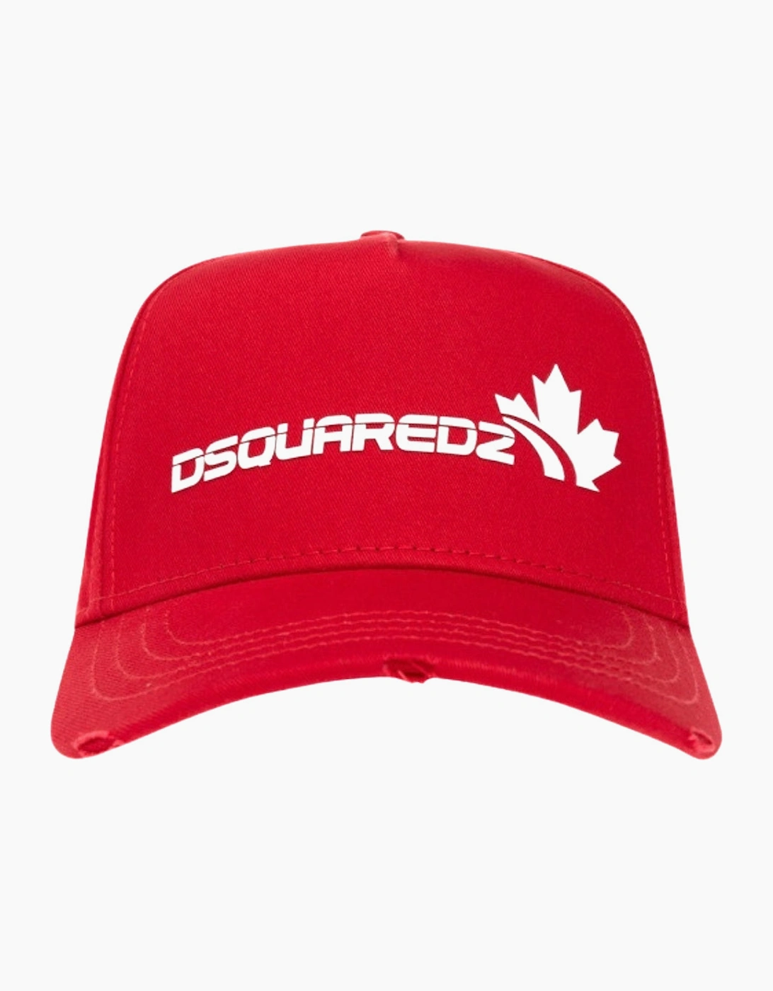 Men's Dsquared2 White Logo Family Red Hat - Size: ONE size