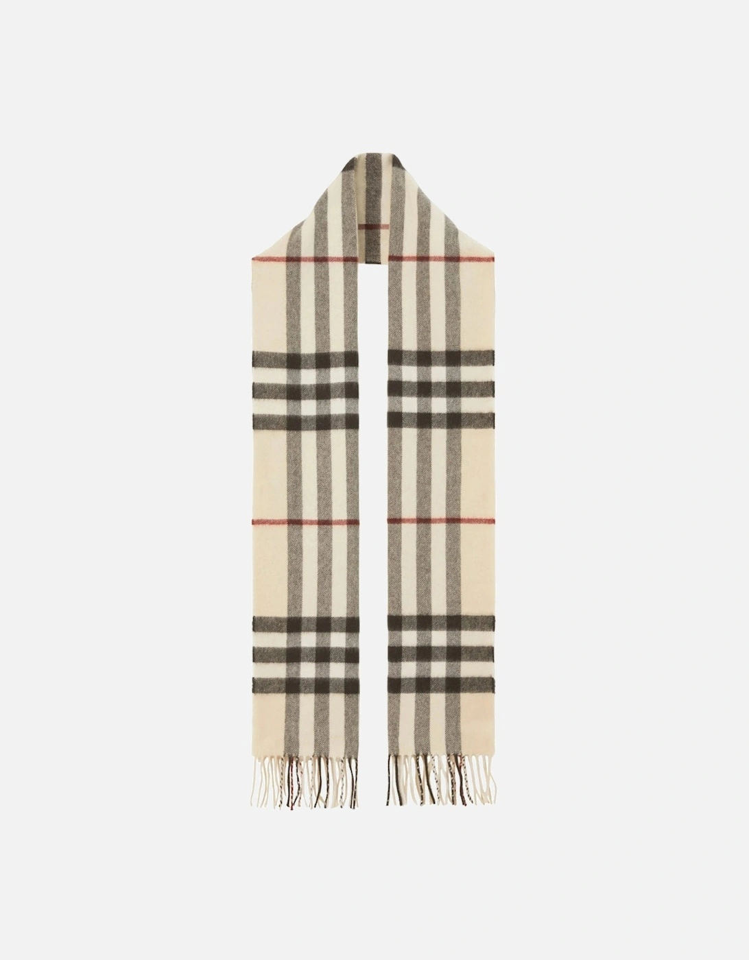Check Cashmere Beige Scarf