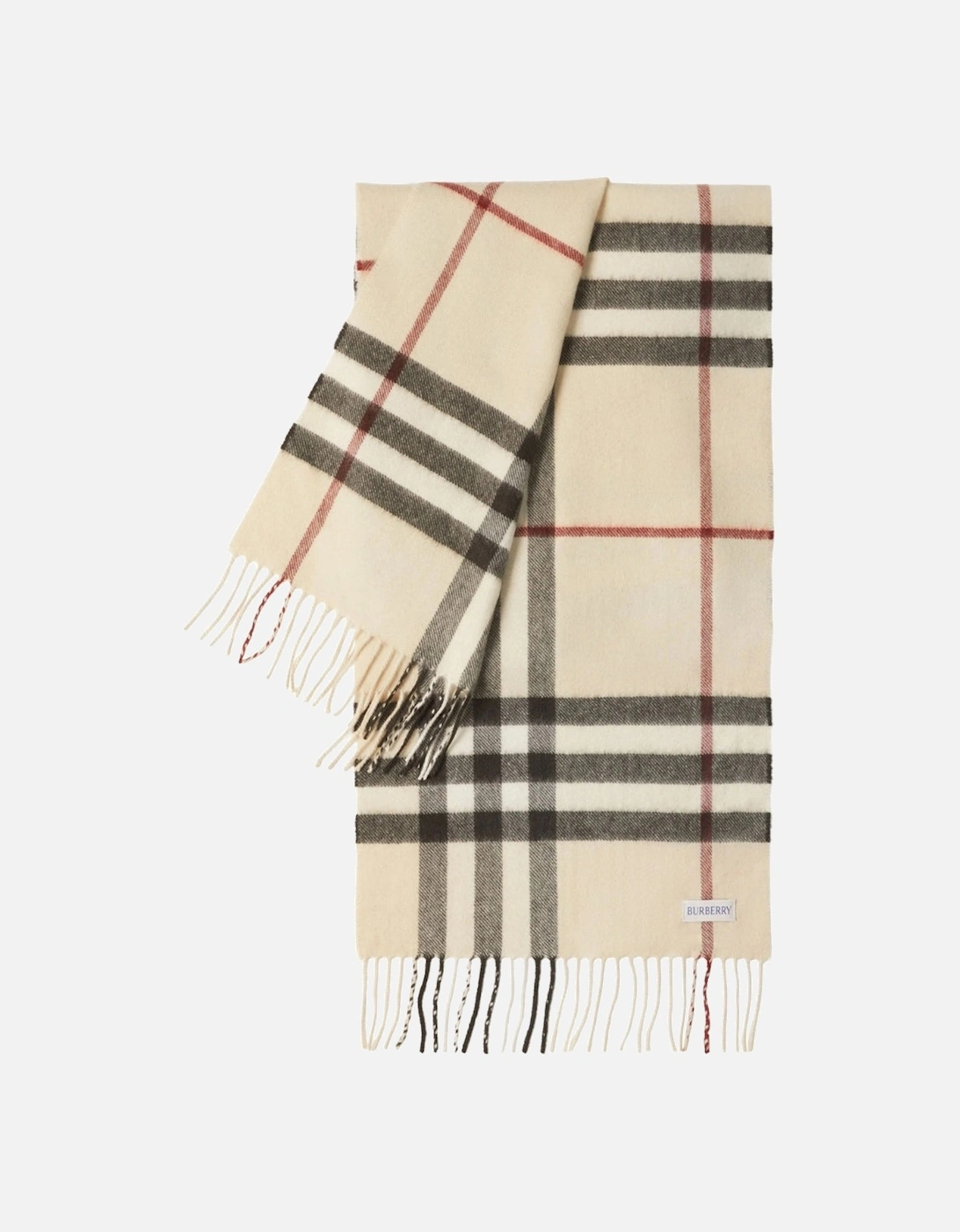 Check Cashmere Beige Scarf, 4 of 3