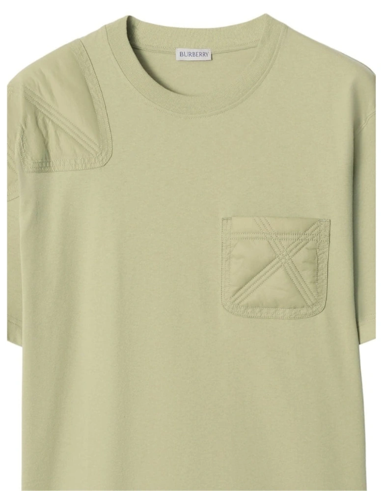 Panelled Jersey Hunter Green T-Shirt