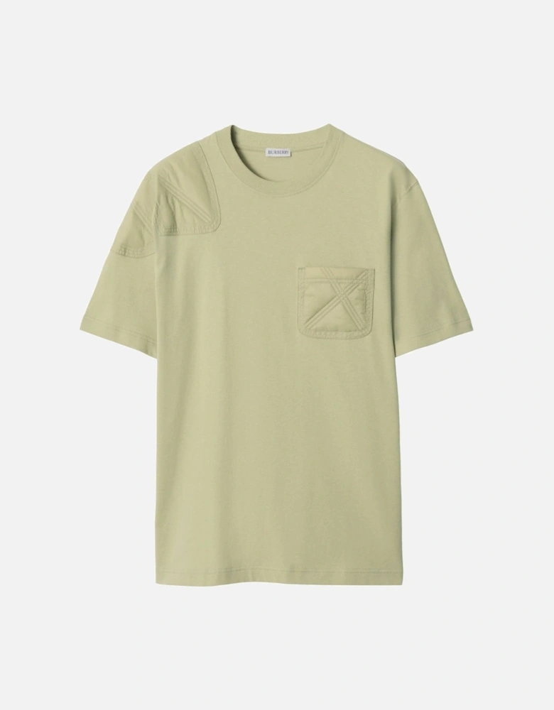 Panelled Jersey Hunter Green T-Shirt