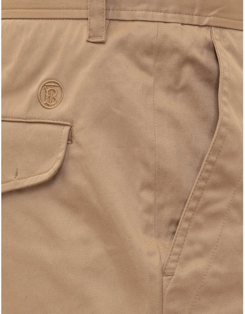 Shilton Cotton Camel Beige Chino Trousers