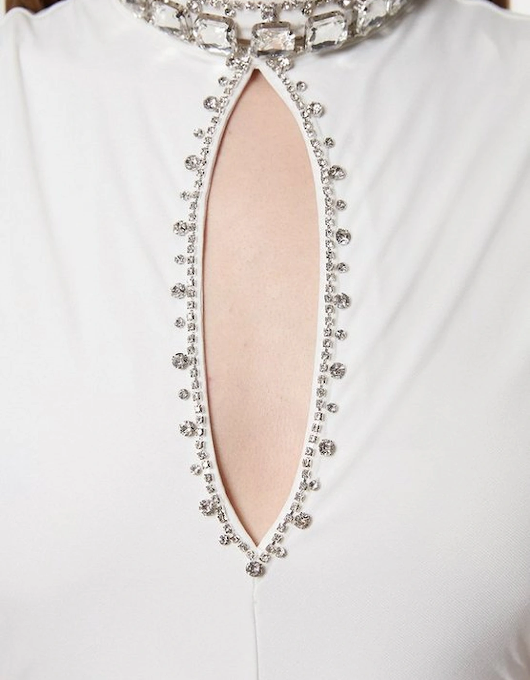 Embellished Jersey Crepe Maxi Dress