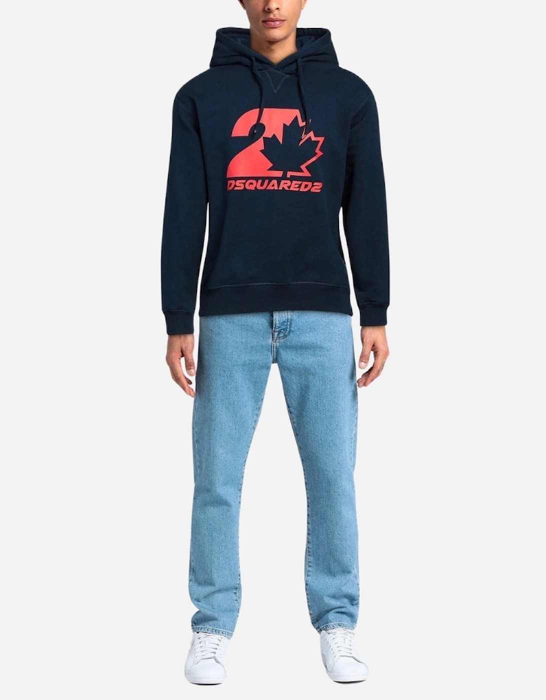 Cool Fit Maple Leaf Navy Blue Hoodie