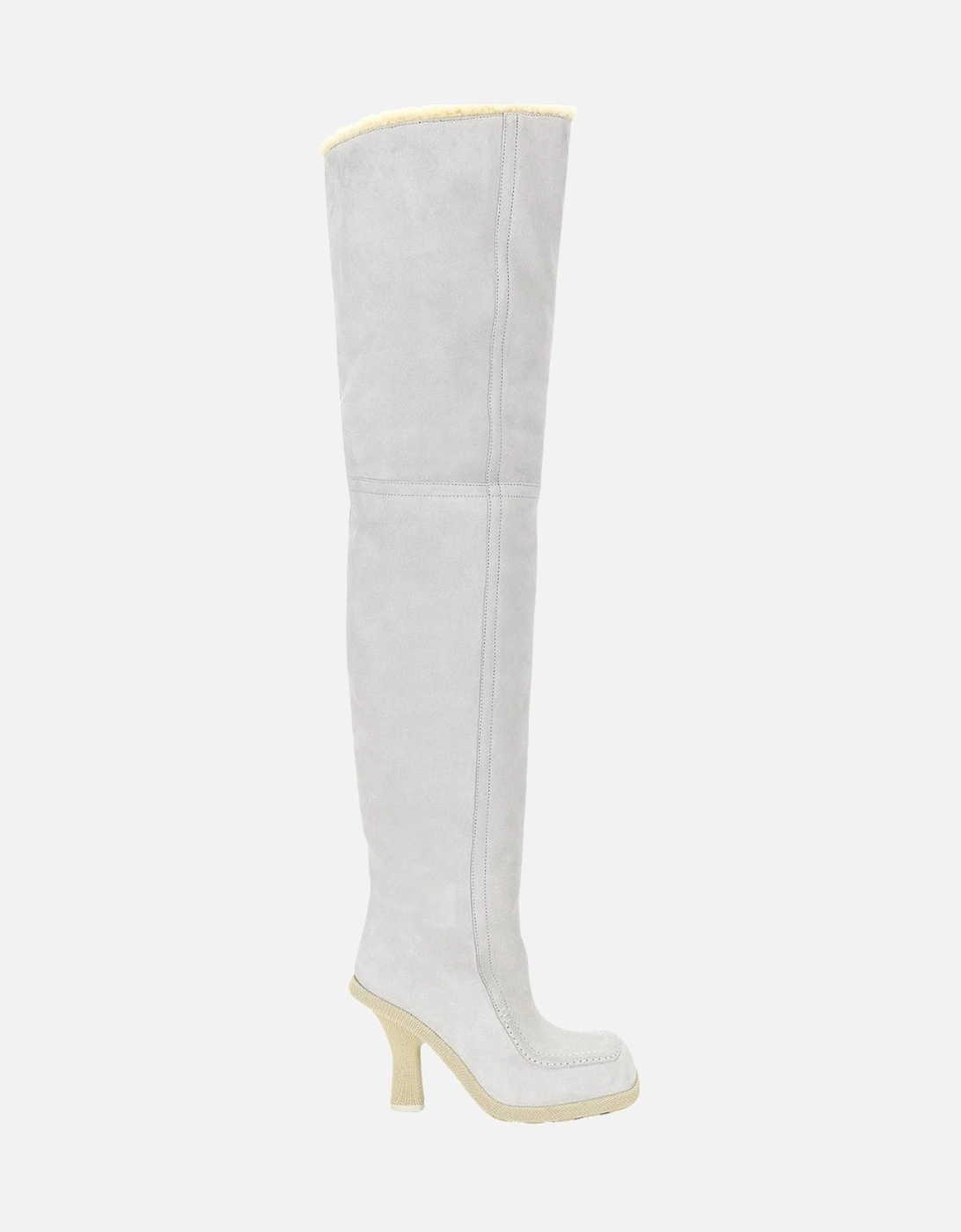 Thigh High Roberta Boots Light Grey Thigh High Boots, 7 of 6