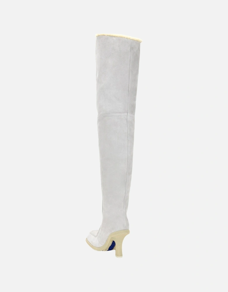 Thigh High Roberta Boots Light Grey Thigh High Boots