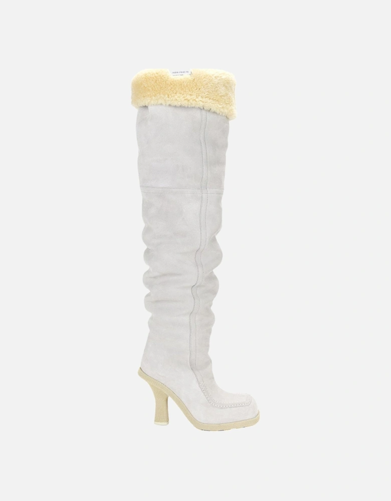 Thigh High Roberta Boots Light Grey Thigh High Boots