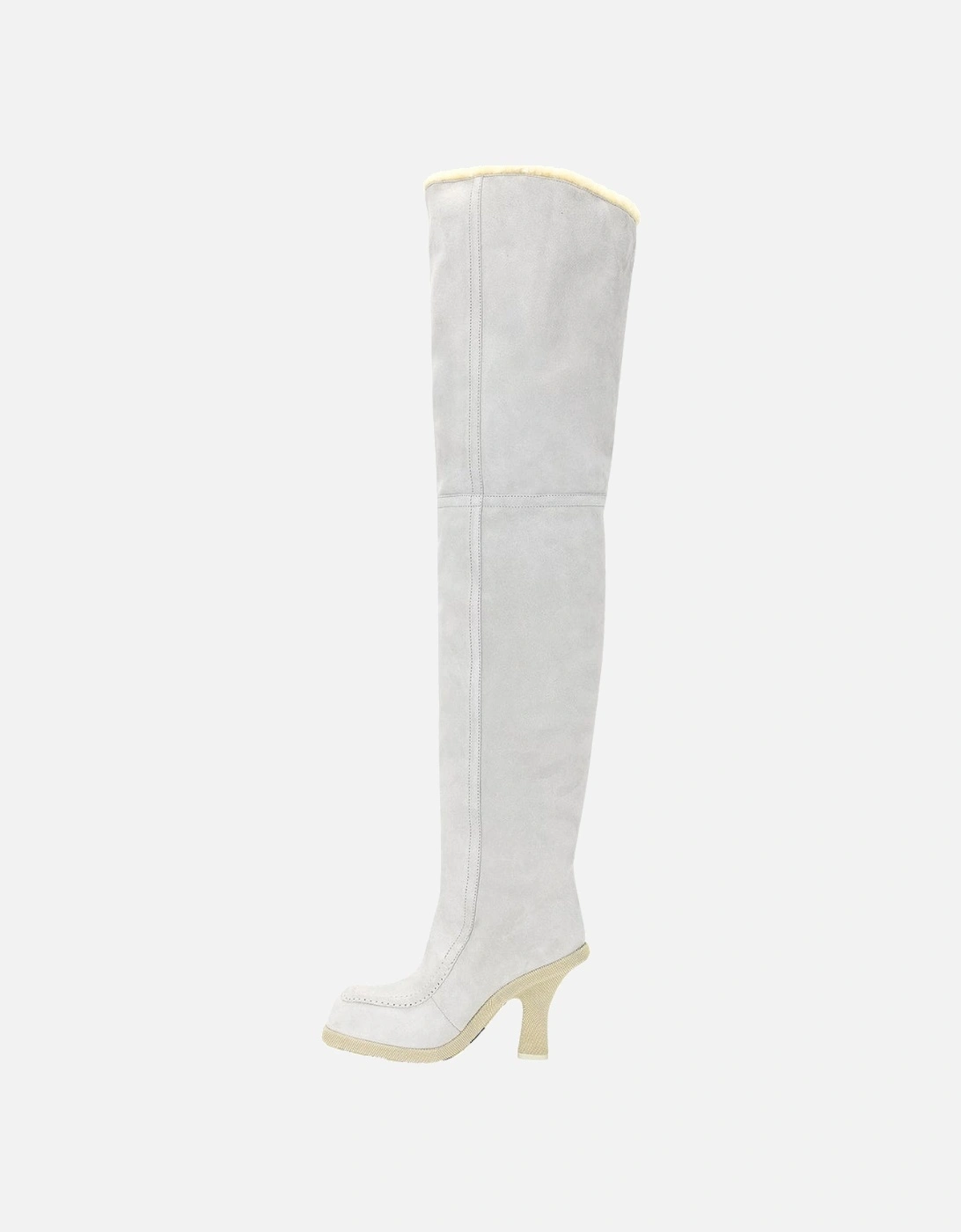 Thigh High Roberta Boots Light Grey Thigh High Boots