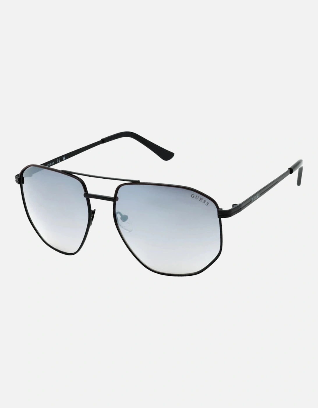 Smoke Mirrored Lens Shiny Black Sunglasses, 2 of 1