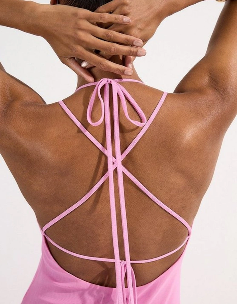 Ombre Mesh Strappy Beach Dress