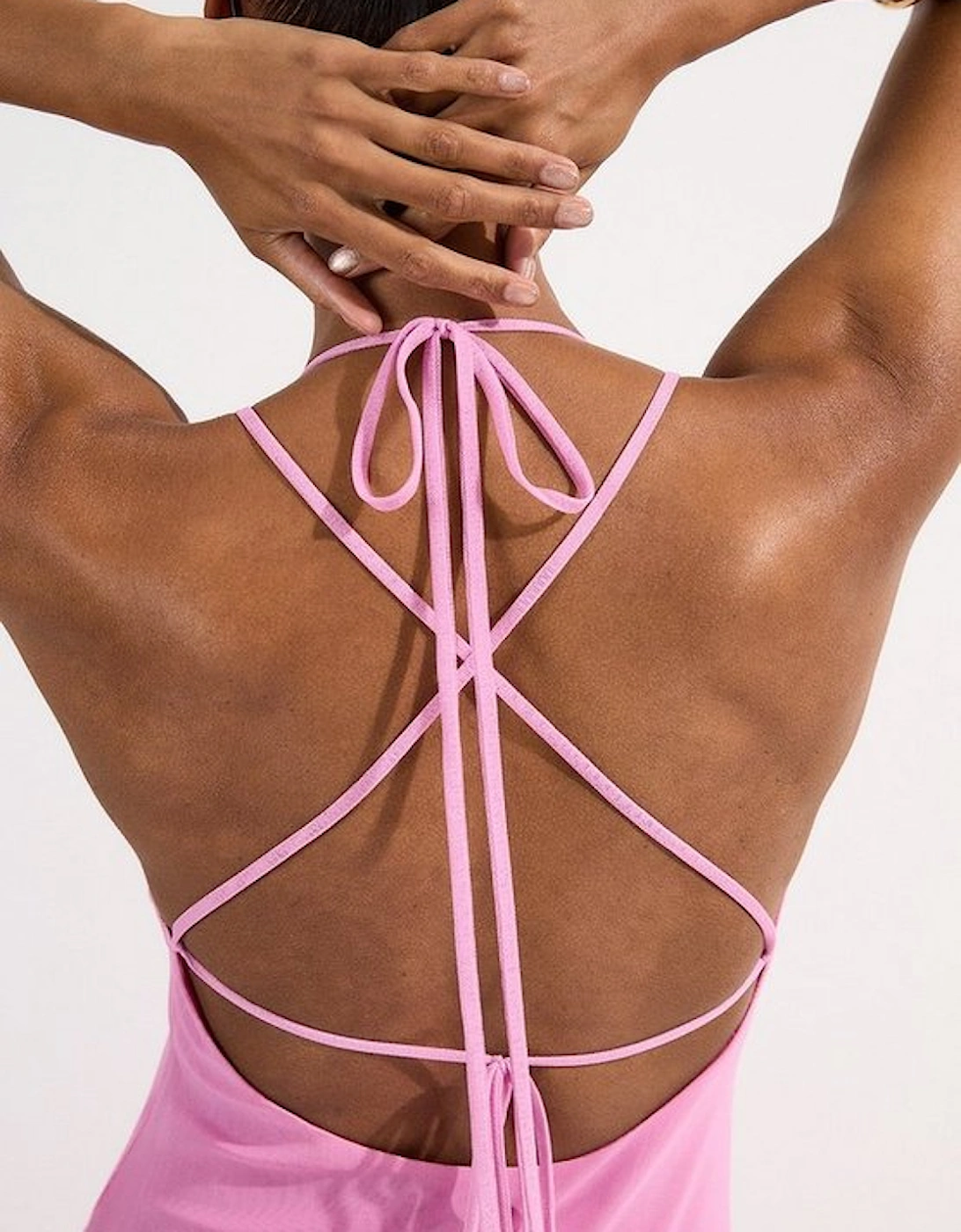 Ombre Mesh Strappy Beach Dress