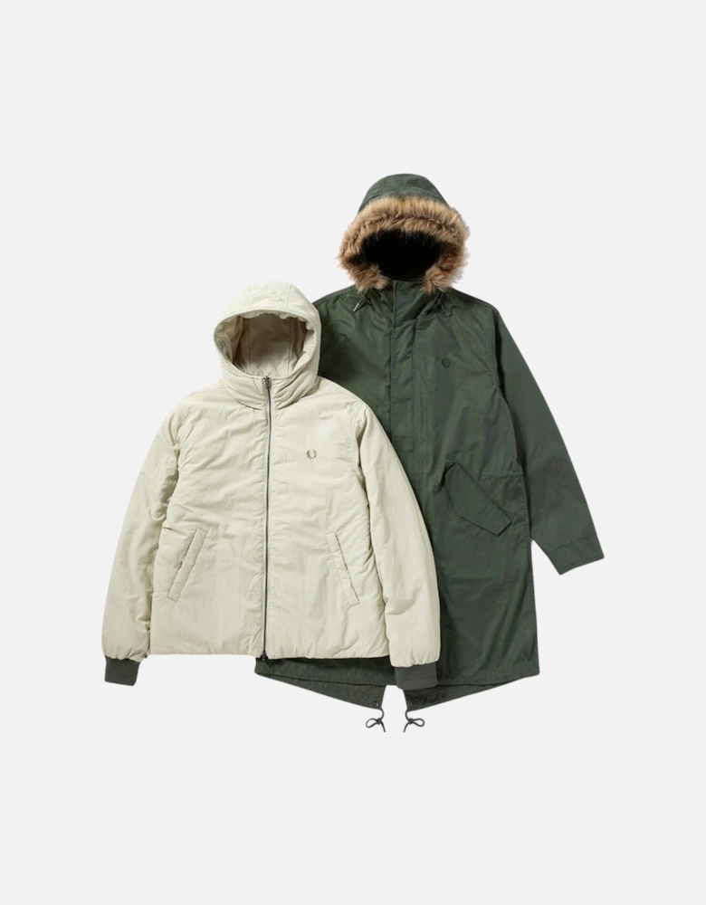 Field Green 2 in 1 Zip-In Liner Parka Jacket