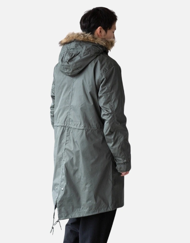 Field Green 2 in 1 Zip-In Liner Parka Jacket