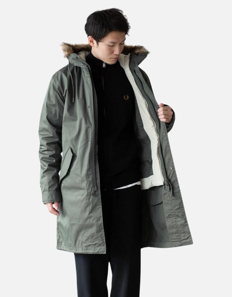 Field Green 2 in 1 Zip-In Liner Parka Jacket