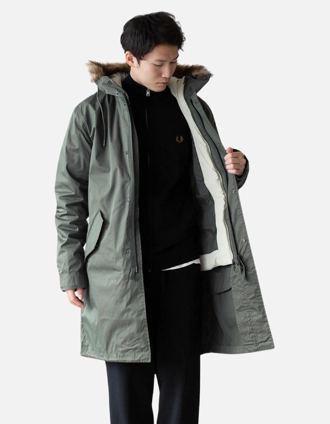 Field Green 2 in 1 Zip-In Liner Parka Jacket