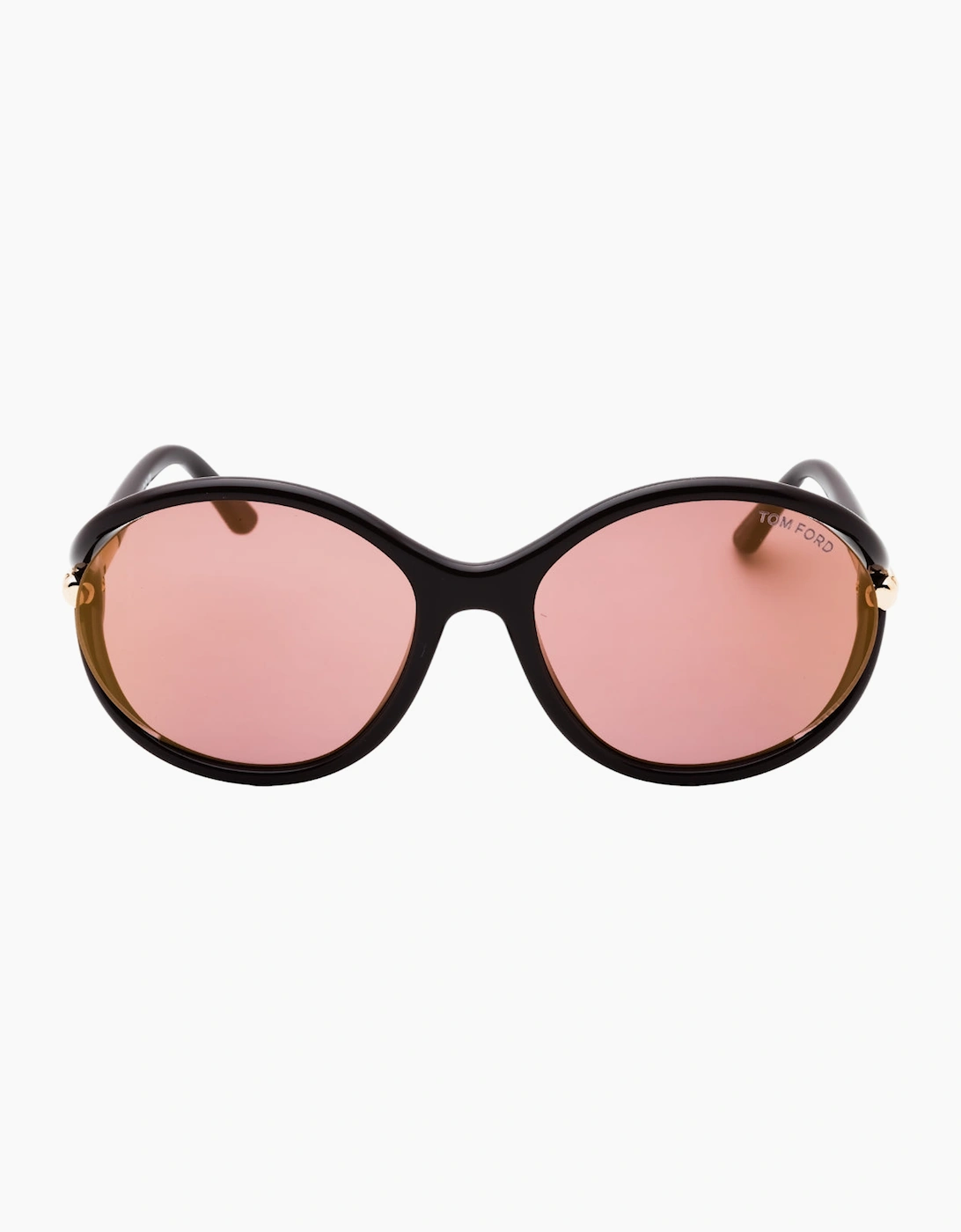 Women's Tom Ford Melody Shiny Dark Brown Frame Rose Brown Lens Sunglasses - Size: ONE size