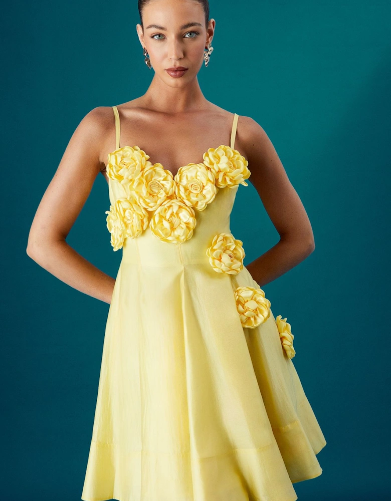 Muse Corsage Detail Strappy Mini Dress