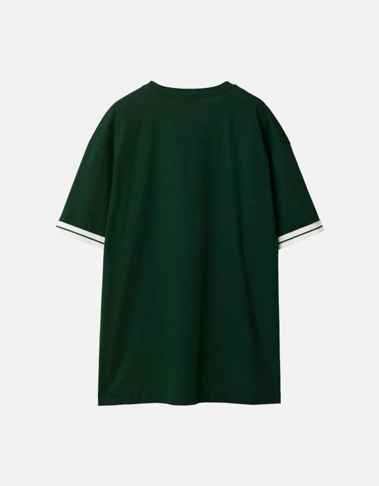 EKD Stripe-Trim Ivy Dark Green T-Shirt