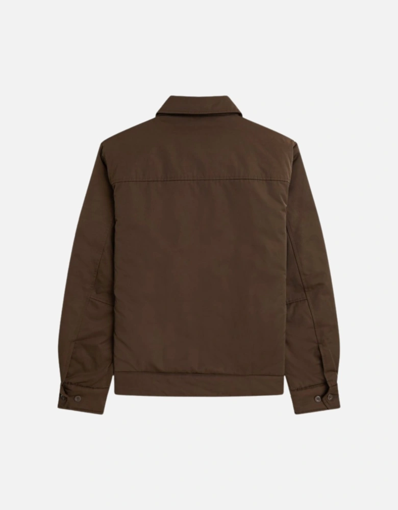 Burnt Tobacco Dark Brown Suited ip Through Jacket