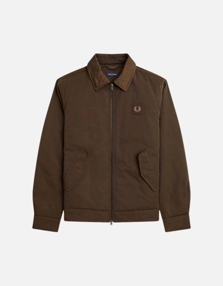 Burnt Tobacco Dark Brown Suited ip Through Jacket