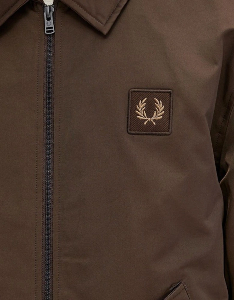 Burnt Tobacco Dark Brown Suited ip Through Jacket