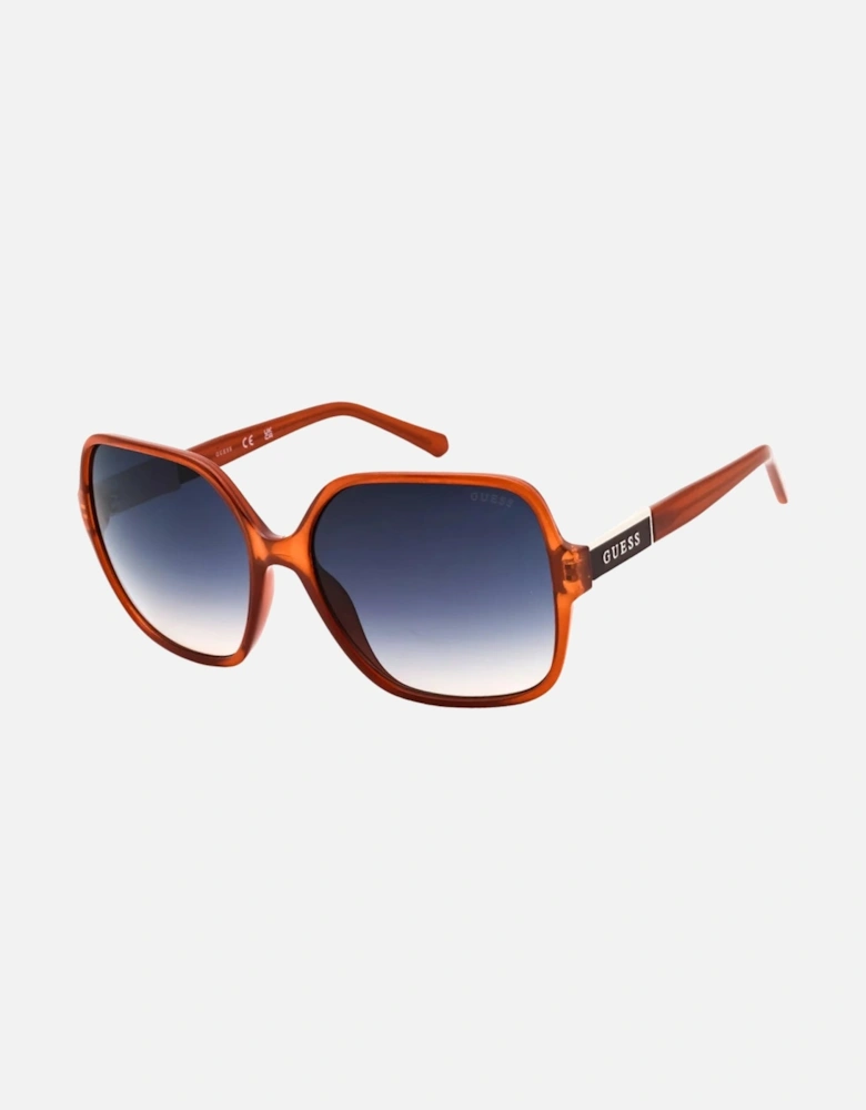 Gradient Blue Lens Light Brown Sunglasses