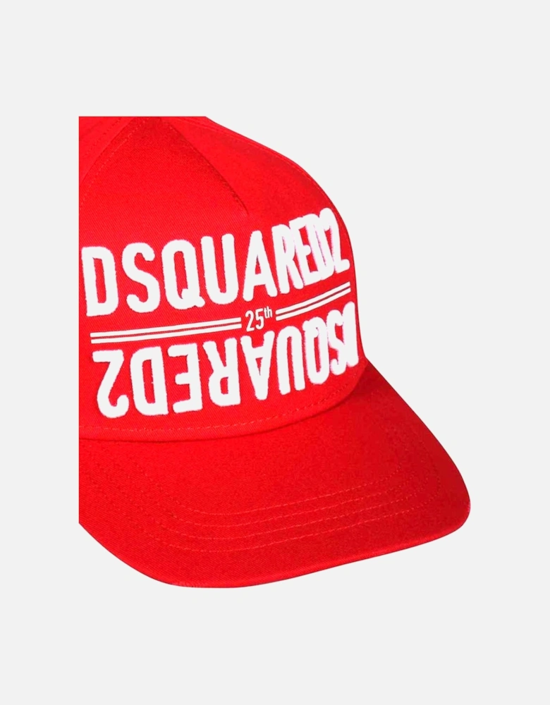 25th Anniversary Reverse Logo Baseball Cap Red Hat