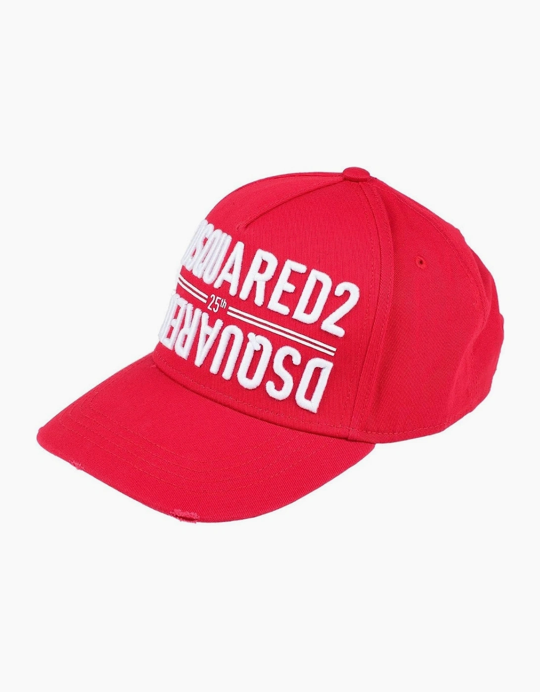 Dsquared2 Men's Red 25Th Anniversary Reverse Logo Baseball Cap Hat - Size One Size
