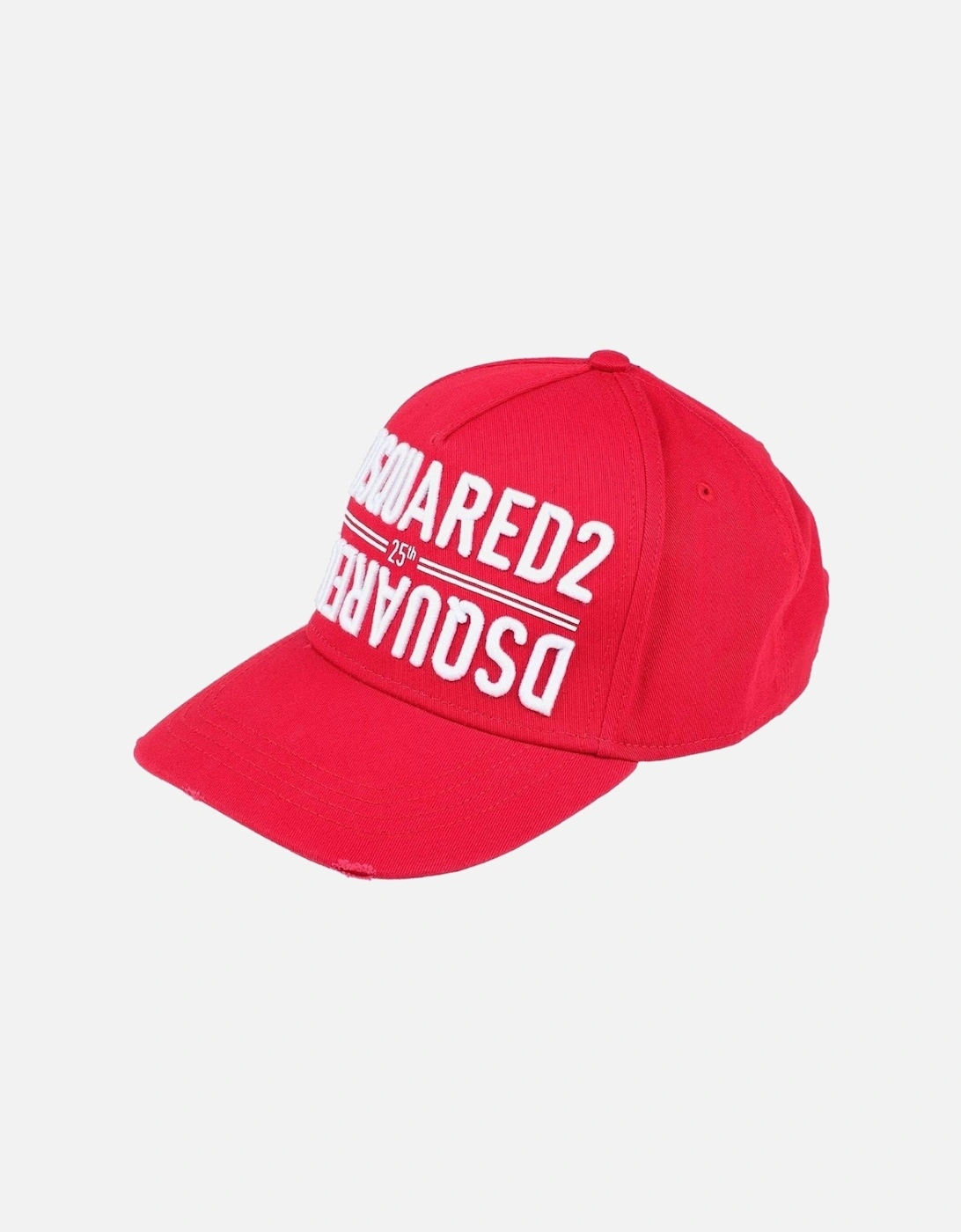 25th Anniversary Reverse Logo Baseball Cap Red Hat, 4 of 3