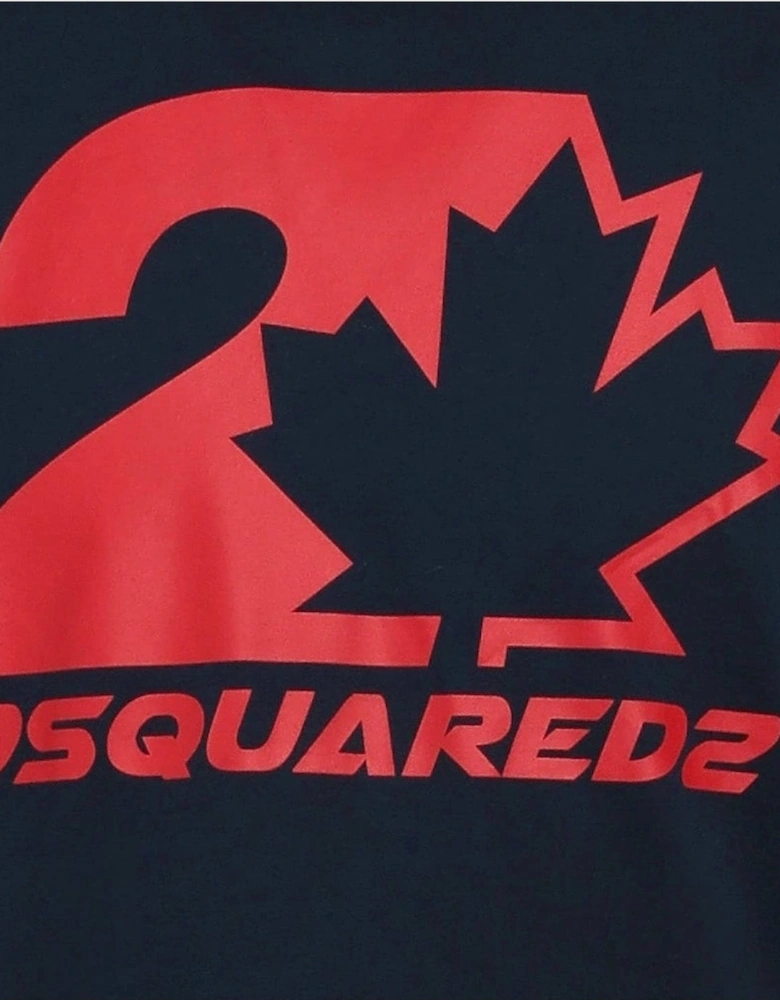 Cool Fit Maple Leaf Dark Navy Blue T-Shirt